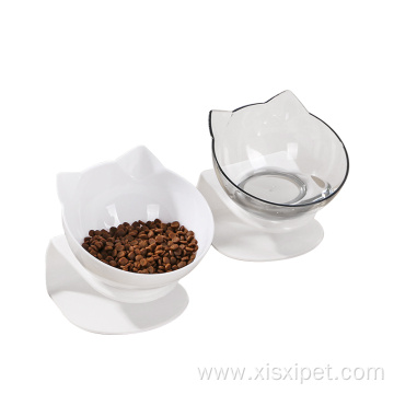 cat food bowl slant transparent single bowl